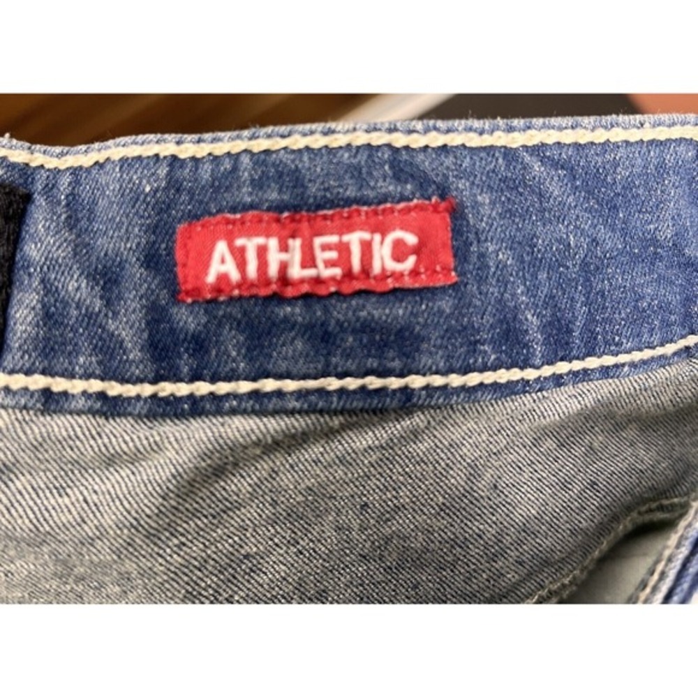 Ecko Unltd Jeans Mens 30 Blue Denim Cotton Stretch Mid Rise Straight Leg Zip Fly - Picture 8 of 15